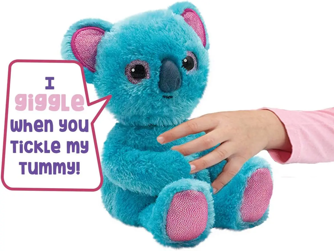 BIGiggles juguete interactivo electrónico de peluche para niños, oso de peluche de Animal lindo, juguete parlante, regalo de cumpleaños para niñas,