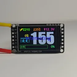 Mini T12 kolorowy ekran JBC245 płyta sterowania IPS1.14 Cal wyświetlacz cyfrowy 936 żelazko elektryczne 210 inteligentny stacja lutownicza