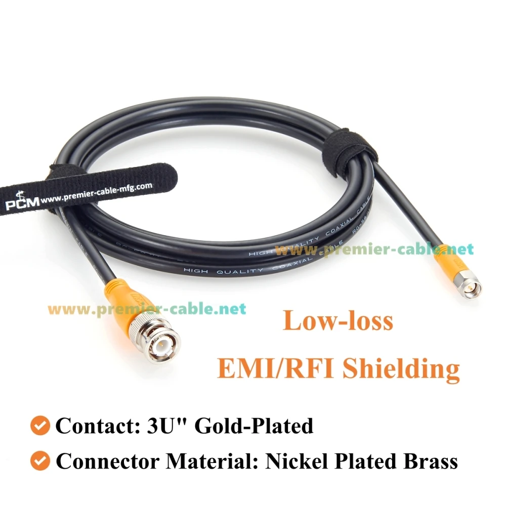 BNC zu SMA Kabel BNC Stecker auf SMA Stecker RG58 Koaxialkabel 50 Ohm Verlustarmes HF-Koaxialkabel für SDR-Radio, Amateurfunk, Antenne – Detail 4