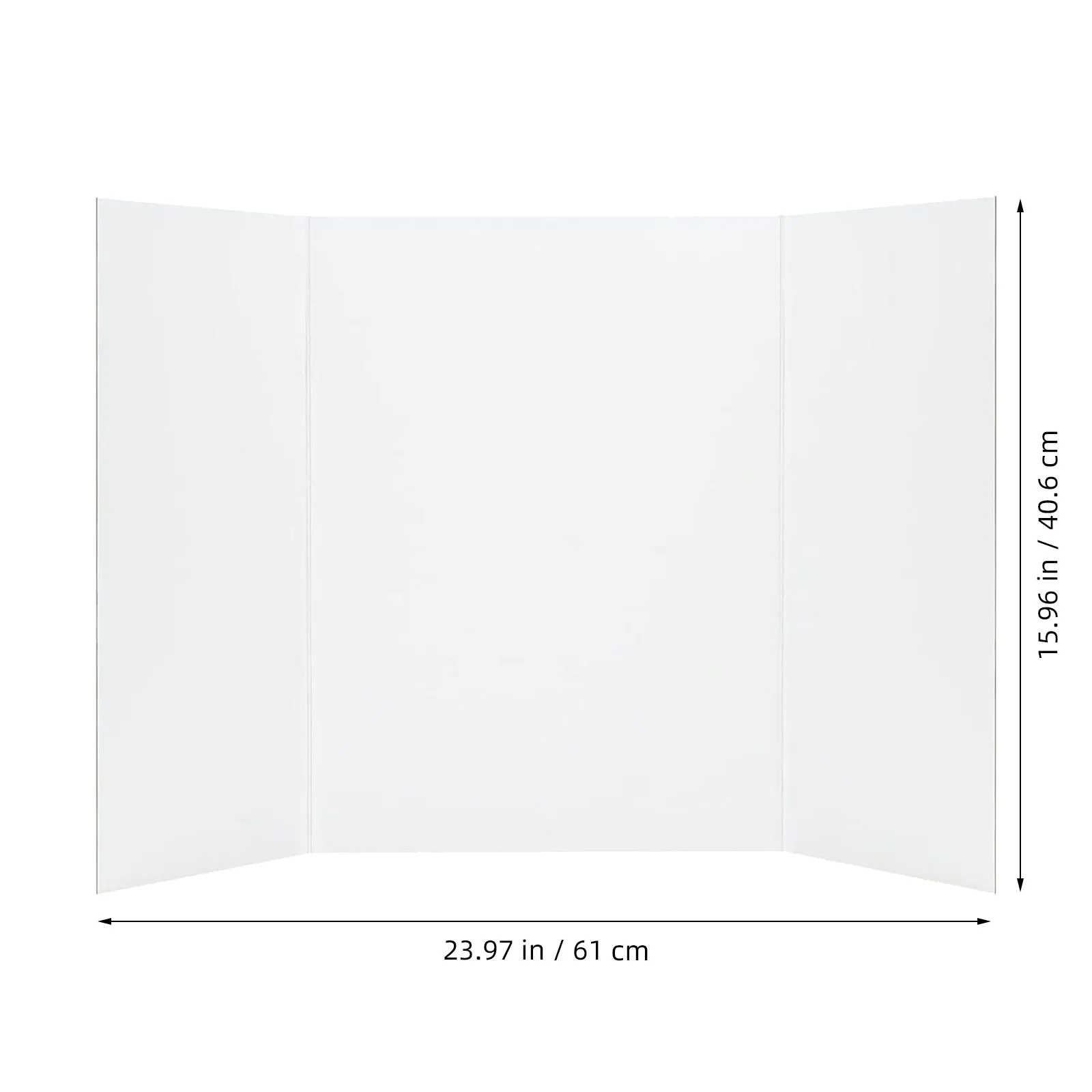 5Pcs Foldable White Corrugated Display Boards 24x16 Trifold Presentation Boards for School Project Posters Science Fair