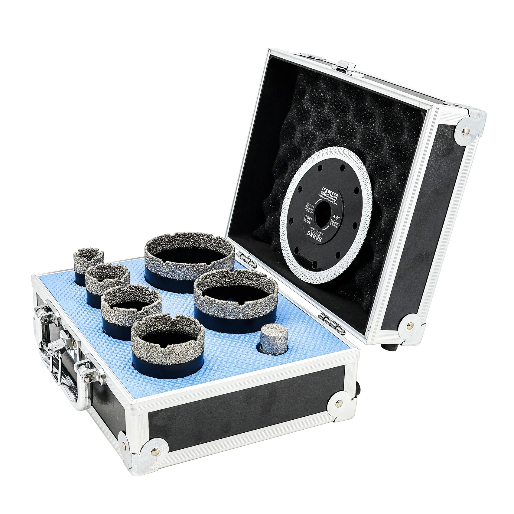 8pcs Drill 58-11 Thread Cutting Disc Brazing Hole Saw Set Porcelain Tiles Crowns Granite Marble Saw Blade Tile Drill Bits Tools