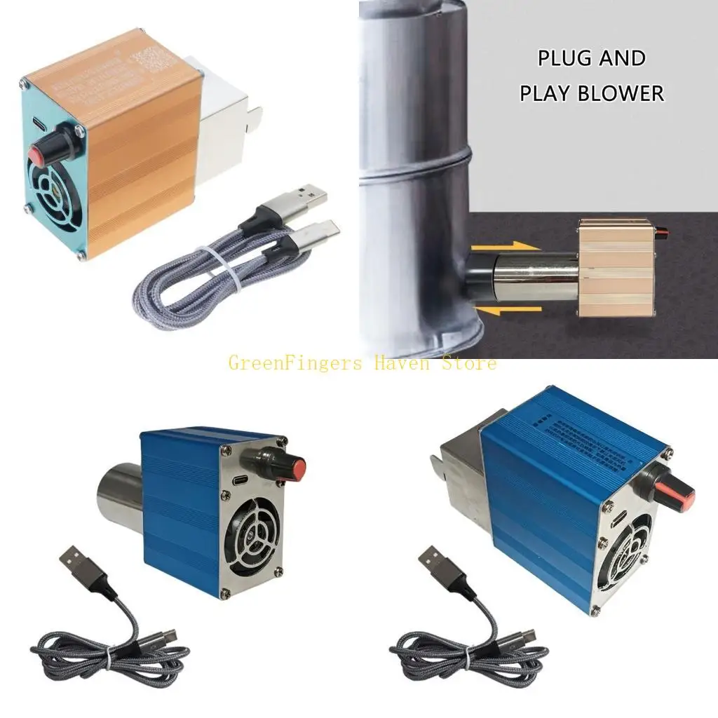 F68D BBQ Fan Portable Barbeque Air Blower 10000 دورة في الدقيقة اضبط منفاخ السرعة للهواء الطلق