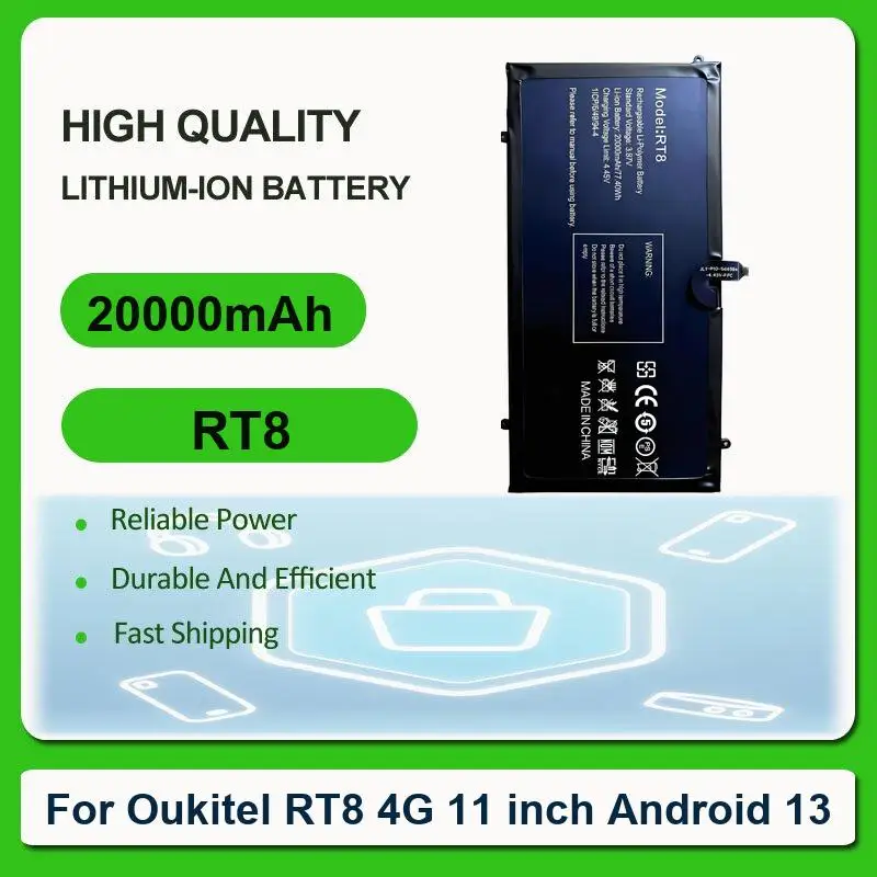 Battery For Oukitel RT7 Pro RT8 4G 11 inch Android 13