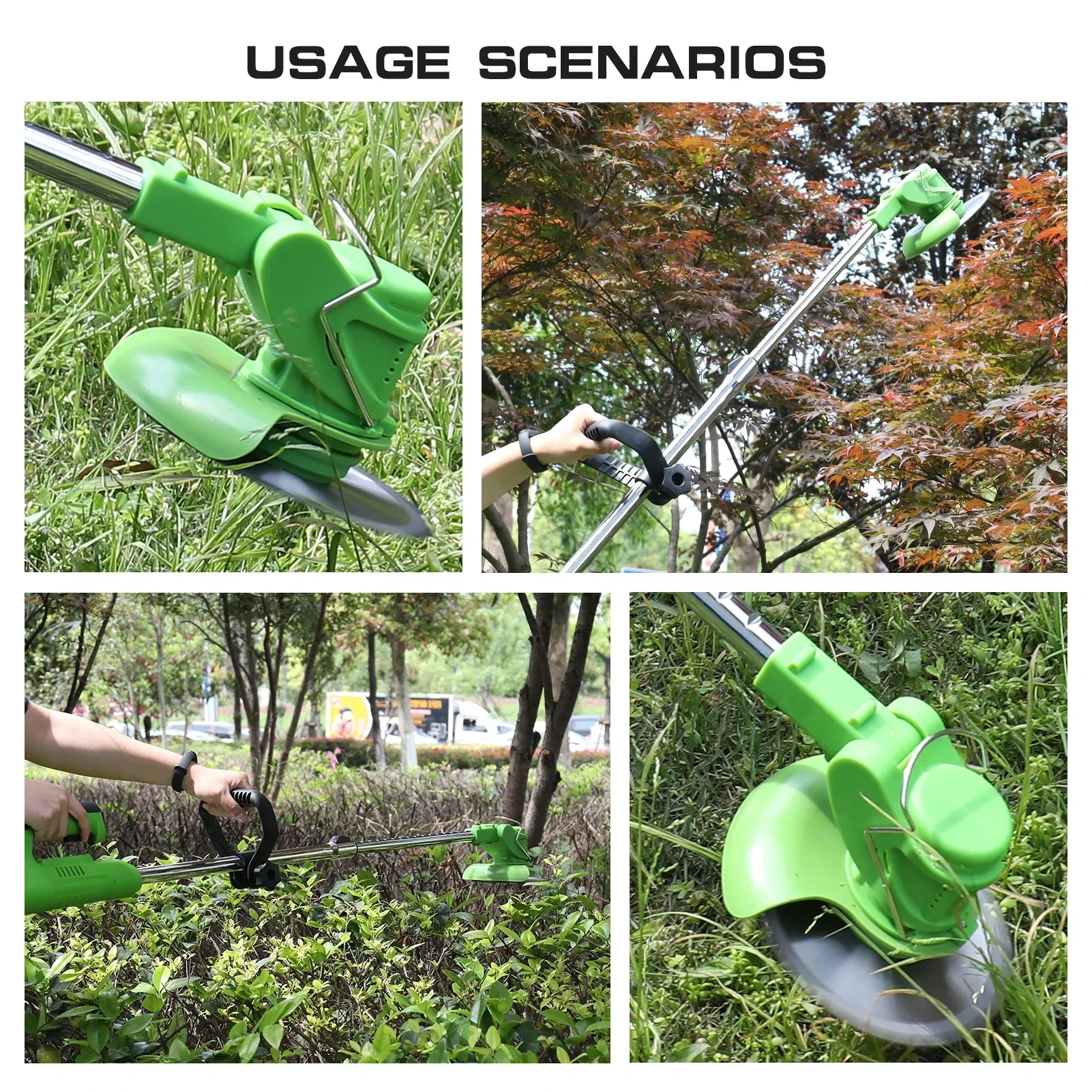 Electric Lawn Mower 25000RPM Handheld Cordless Grass Trimmer Length Adjustable Cutter Household Garden Tools