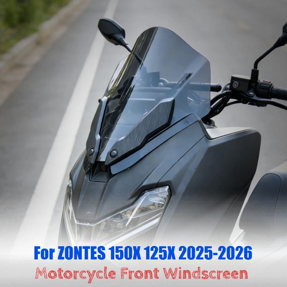 Image of Für ZONTES 150X 125X 125 X 2026 Motorrad Frontscheibe Windschutzscheibe Windabweiser Abdeckung Navigationshalterung Zubehör
