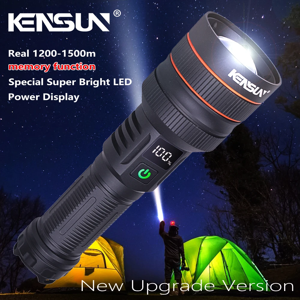 Strong Light Lantern High Power LED Flashlight USB Rechargeable Powerful Tactical Torch Super Long Range Lamp Outdoor Fishing