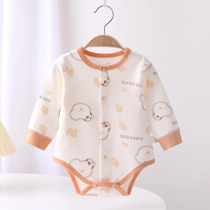 Somenie Fart Clothing Baby Newborn Spring and Autumn Pure Cotton Romper 1-18 Months Baby Underwear Boneless Craft