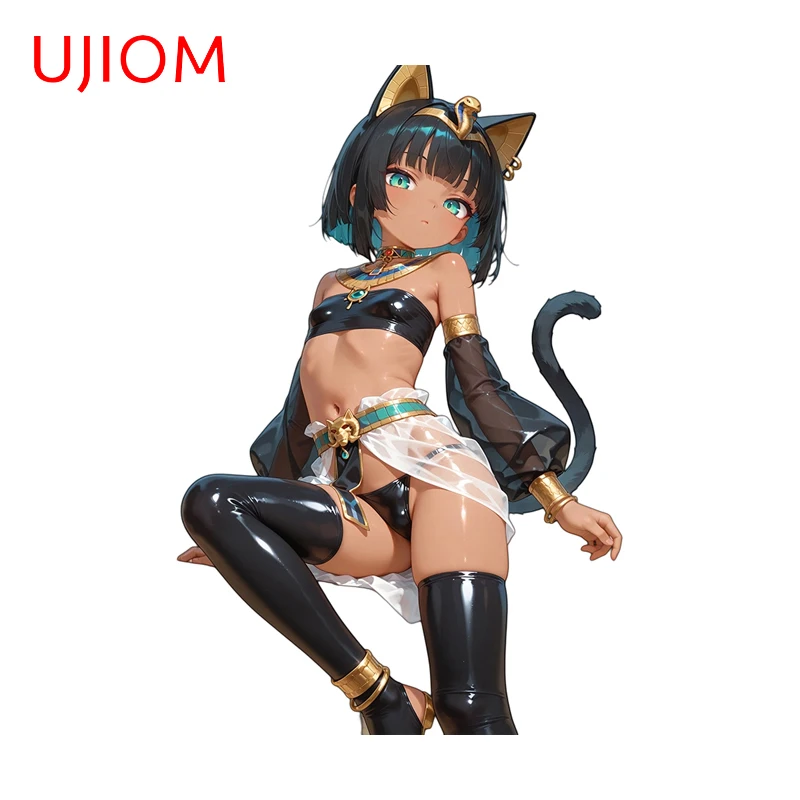 UJIOM Egyptian Catgirl Kawaii Wall Sticker Eye-catching Creative Computer Case Bedroom Veneer Chic Decal Occlusion Scratch