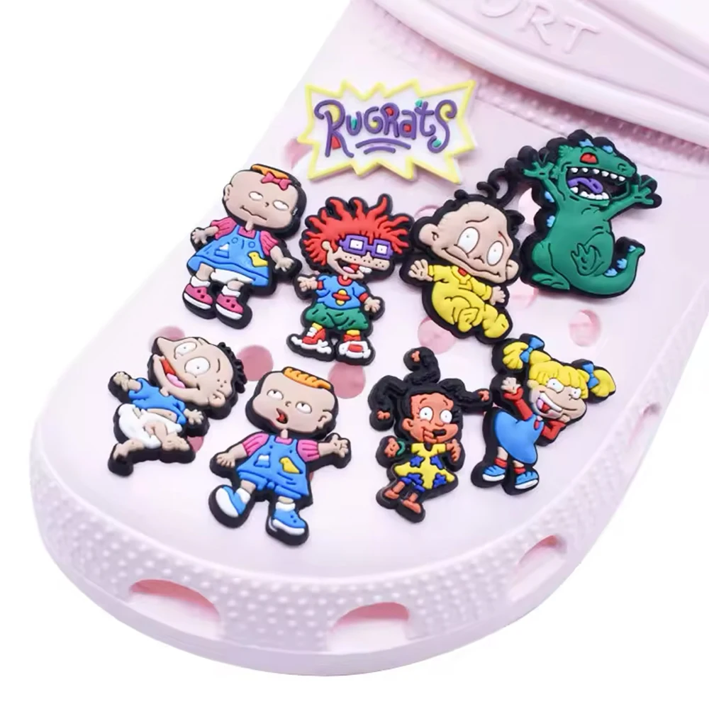 11/50pcs Shoe Charms Cartoon Character Shoes Decoration Accessories For Clog Sandal Wristband Bag