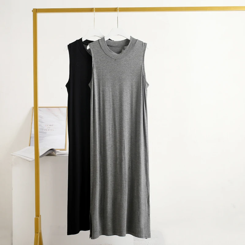 Colete modal svel dr feminino verão versão fina coreano sle emagrecimento saia longa dividida camada base dr roupa interna