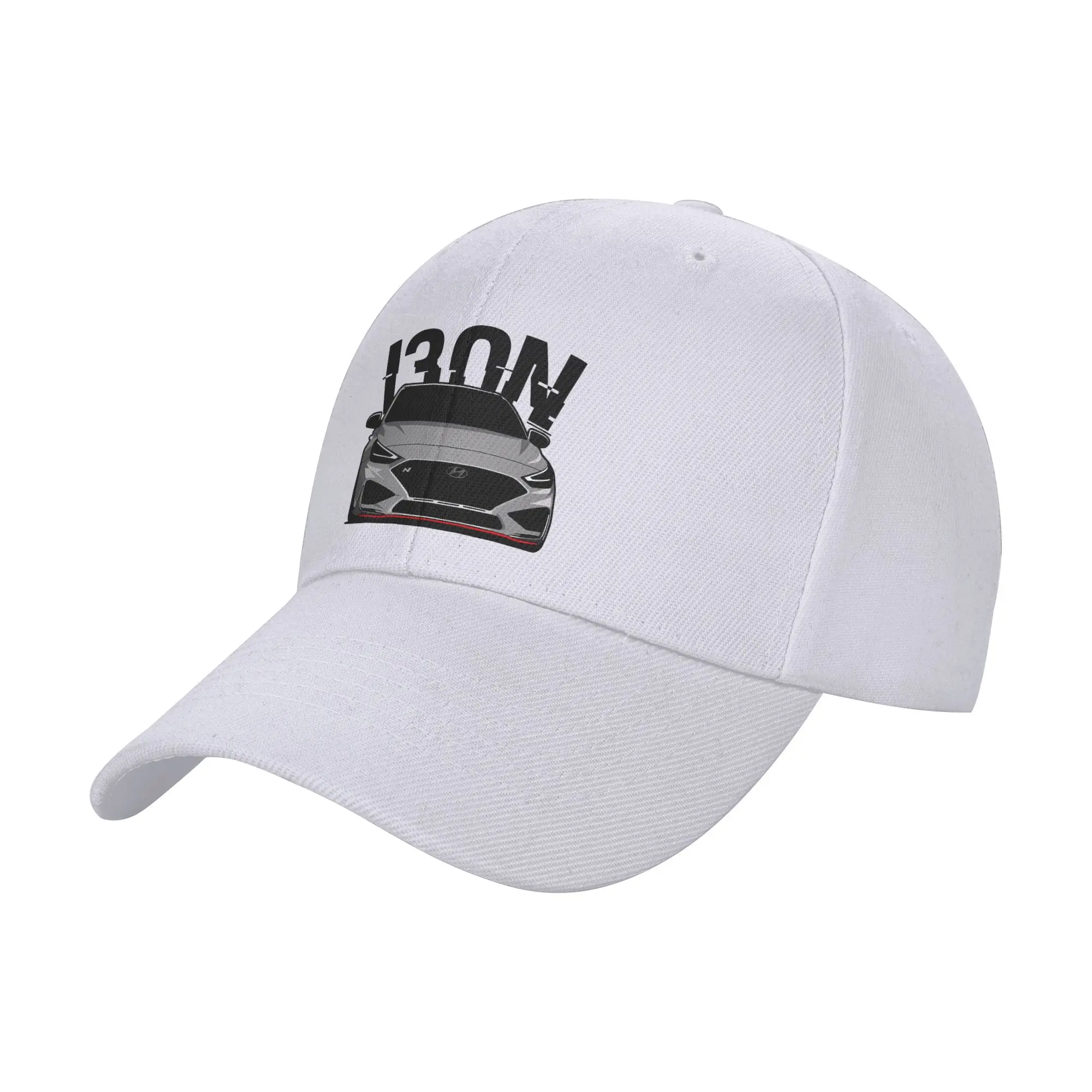 Fashion i30N Shadow Grey Curved Brim Baseball Cap Unisex Denim Hat Caps For Men