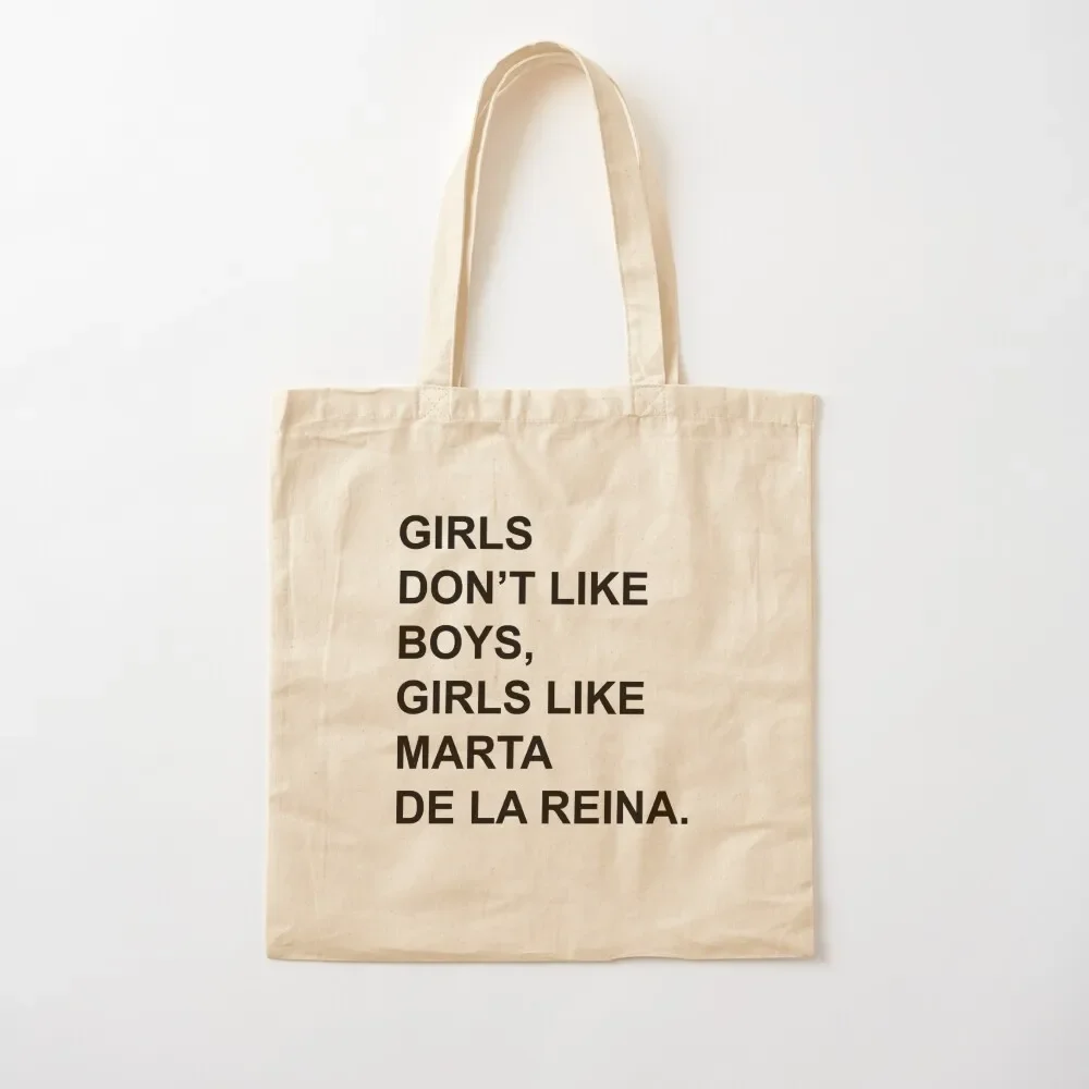 

GIRLS DON’T LIKE BOYS, GIRLS LIKE MARTA DE LA REINA. Tote Bag tote bags aesthetic shopper bag women Tote Bag