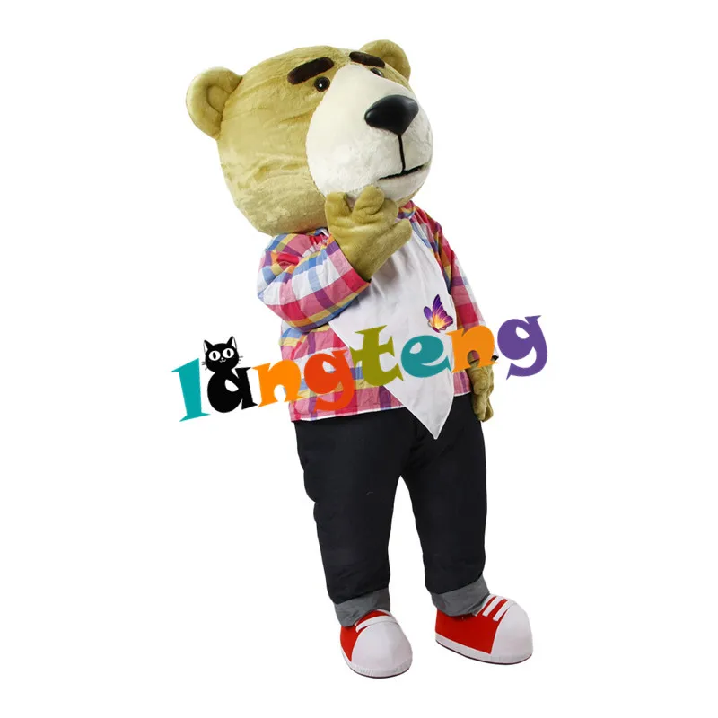 1316 Funny Cartoon Halloween Cosplay Party Brown Bear Mascots Apparel Christmas Costuming