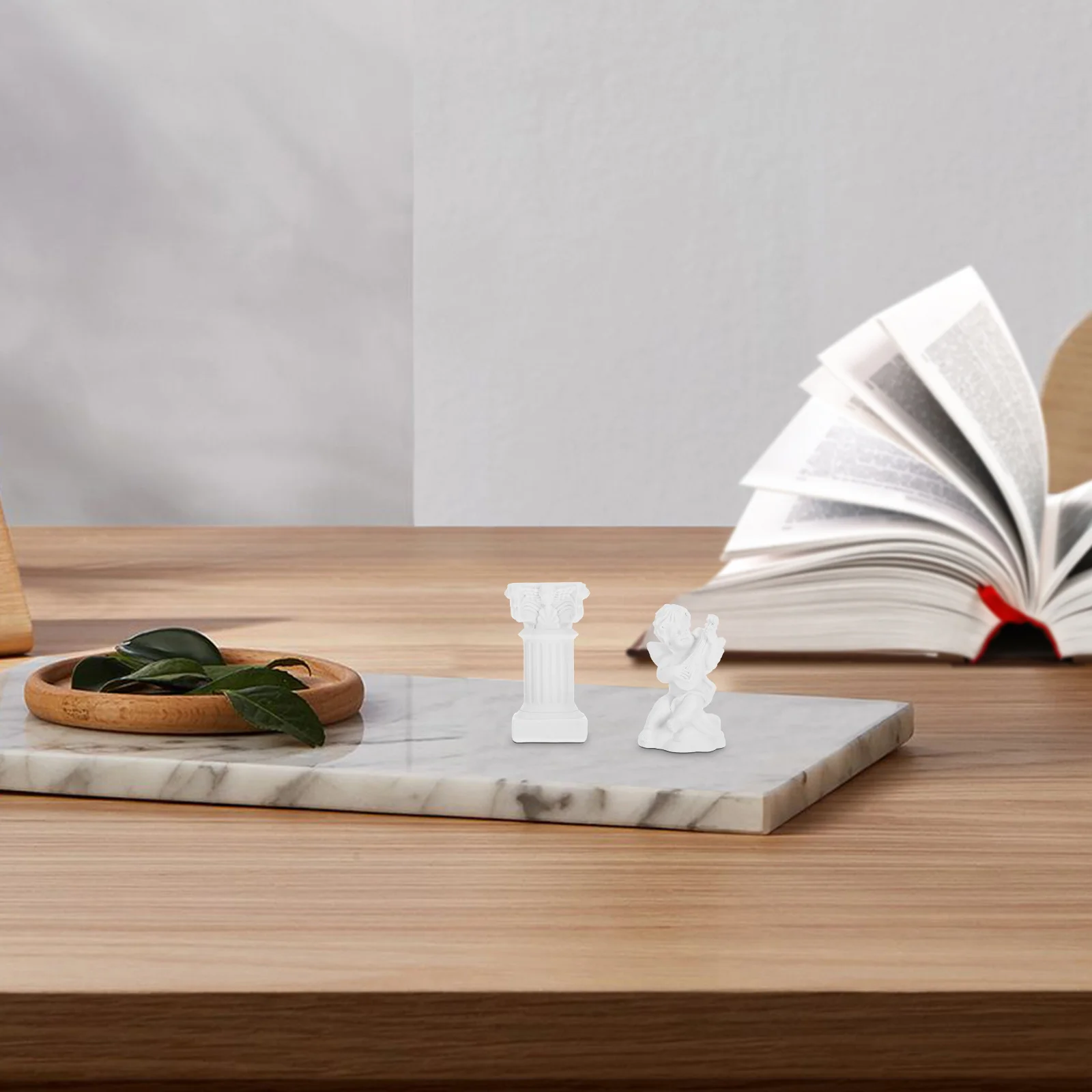 

1Set Resin Angel Roman Column Statue Unique Design Versatile Decoration Home Office Wedding Arrangements Roman Column Statue