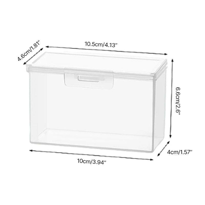 652D حافظ على سلامة البطاقات، حل تخزين البطاقات الشفافة لتنظيم العناصر الصغيرة، سهل الفتح والإغلاق، صندوق إغلاق آمن