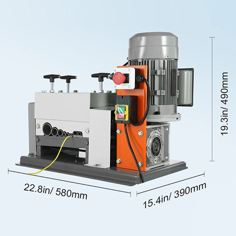 Double-knife electric pure copper wire stripping machine, fully automatic scrap copper wire stripping machine, scrap cable strip