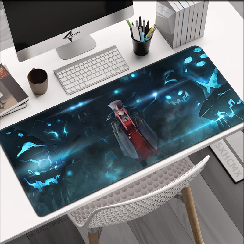 Darling in The Franxx Zero Two Mouse Pad High Definition Printing Anime Large Game Mouse Pad Game Console Keyboard Mouse Pad