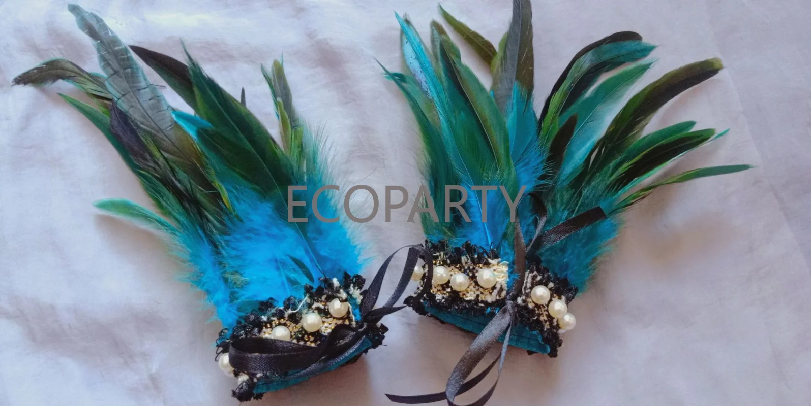 Puños de muñeca de plumas de encaje, calentadores de brazo de plumas de gallo teñidas naturales reales, accesorios de disfraces de Cosplay para fiesta, 2 piezas