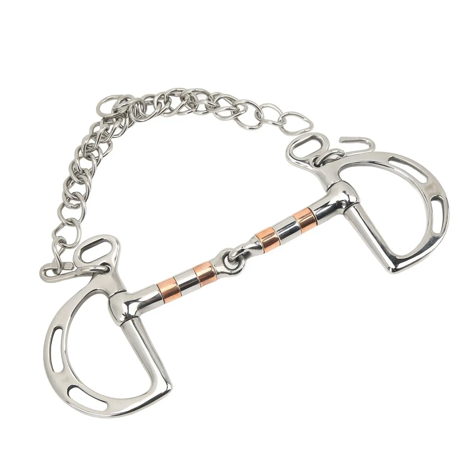 

Portable Stainless Steel for horse Bit with Copper, Easy to Install for 125mm Mouth - Sturdy Tack for Farms