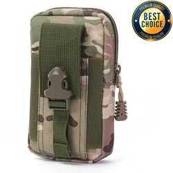 Vertical Canvas Tactical Mobile Waistpack Multifunctional Tactical Camo Sports Bag Tactical Camo Belt Pouch Outdoor Running Bag