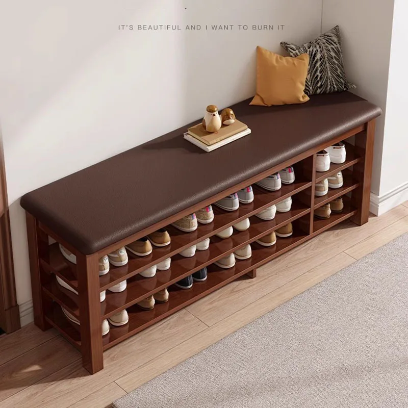 Bench Organizer Shoe Stand Slippers Plant Narrow Corridor Entrance Hall Bar Shoe Shelf Wallet With Seat Zapatera Home Furniture