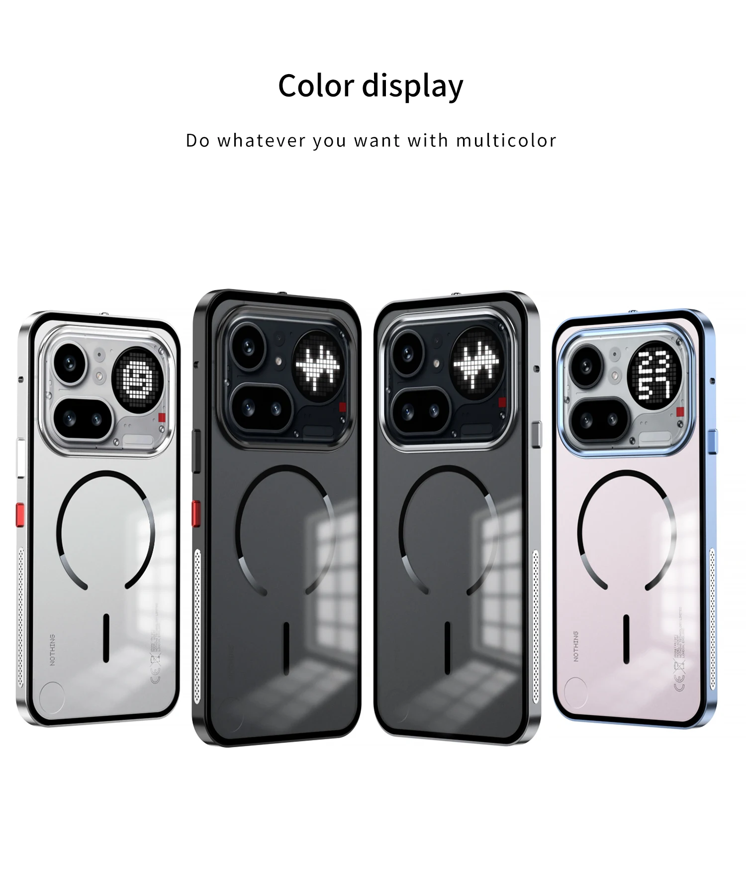 Für Nothing Phone 4a Pro 4apro: Mattierte Handyhülle mit magnetischem Metallrahmen, abnehmbar, für Magsafe, Aluminiumlegierungs-Schutzhülle. – Detail 13