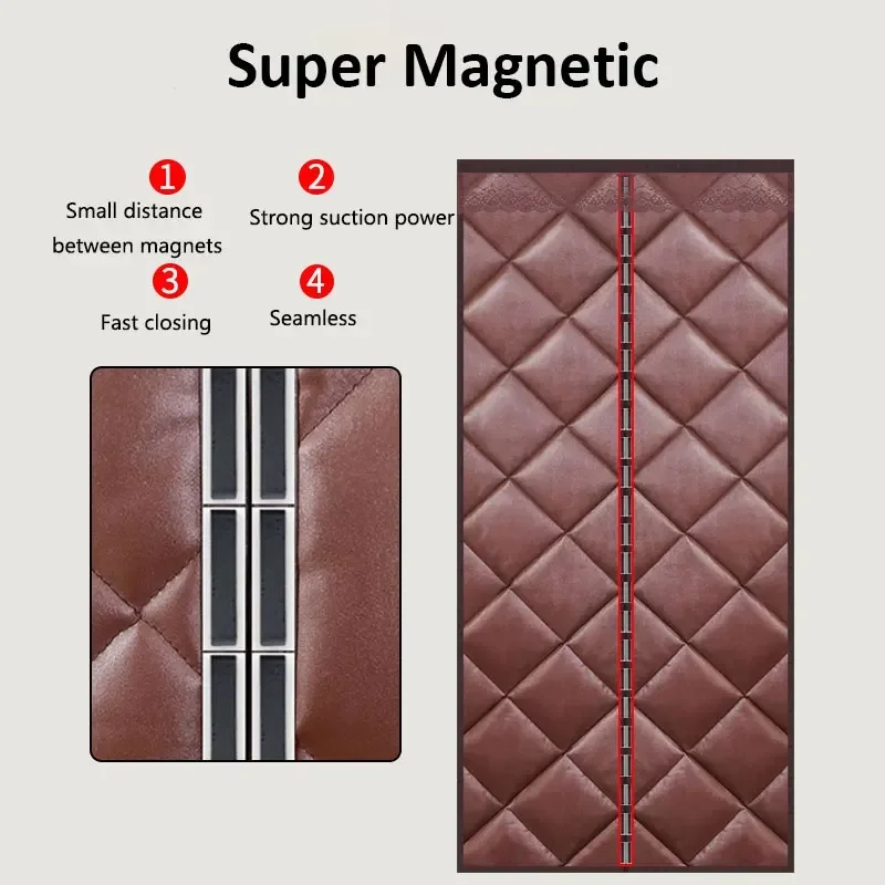 

Custom Size Coldproof Cotton Door Curtain in Winter, Warm, Windproof, Thickened, Windproof, Automatic Strong Magnetic Properties