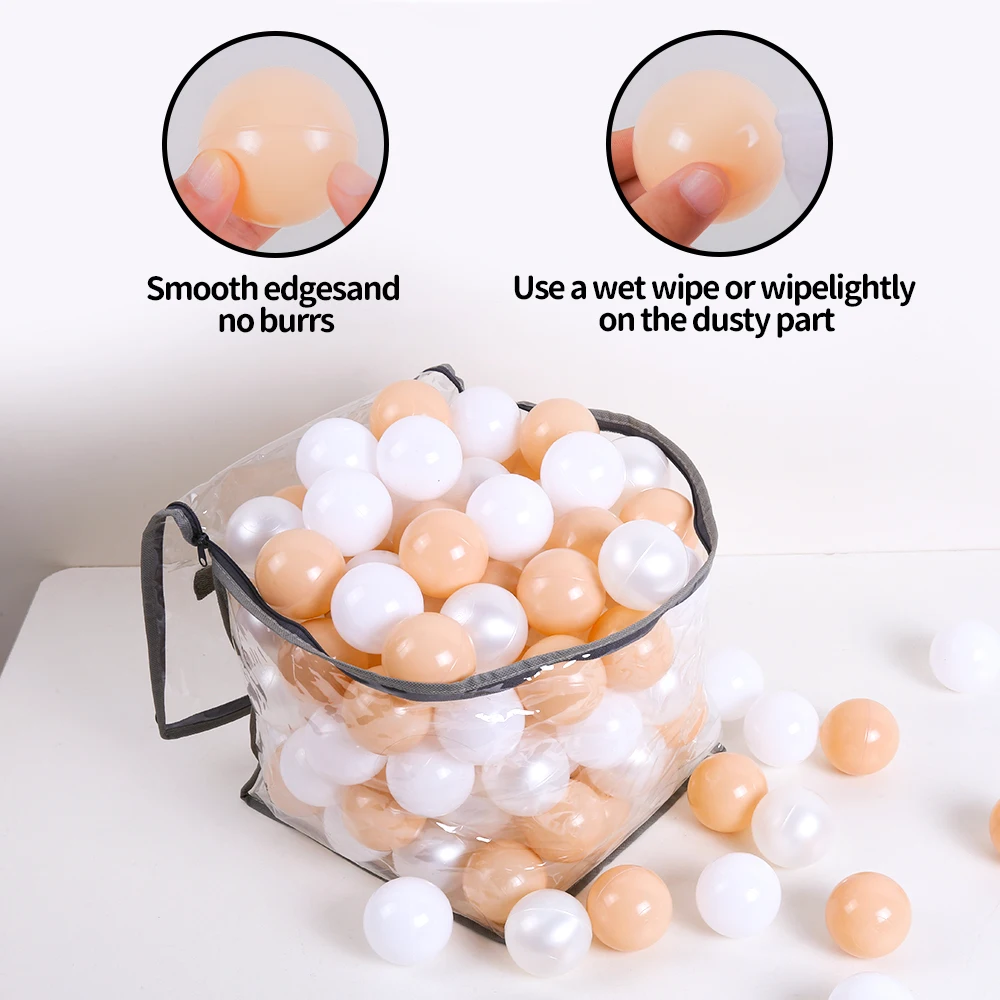 100pcs 2.16 นิ้ว Thicken พลาสติก Crush PROOF Ball PIT Balls Multi-สีสําหรับเด็กศูนย์กิจกรรม Play House ของเล่นตาข่ายกระเป๋า