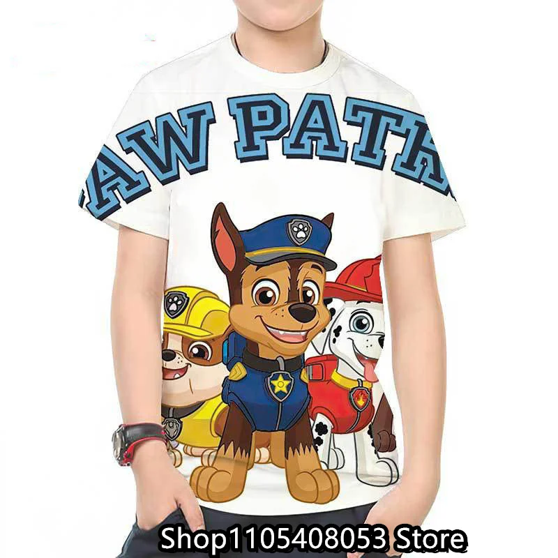 PAW Patrol toy dog Kids Clothing Tops Boy T-shirt 3D Print pat patrouille T Shirts Anime Short Sleeve Baby Child Birthday Gift