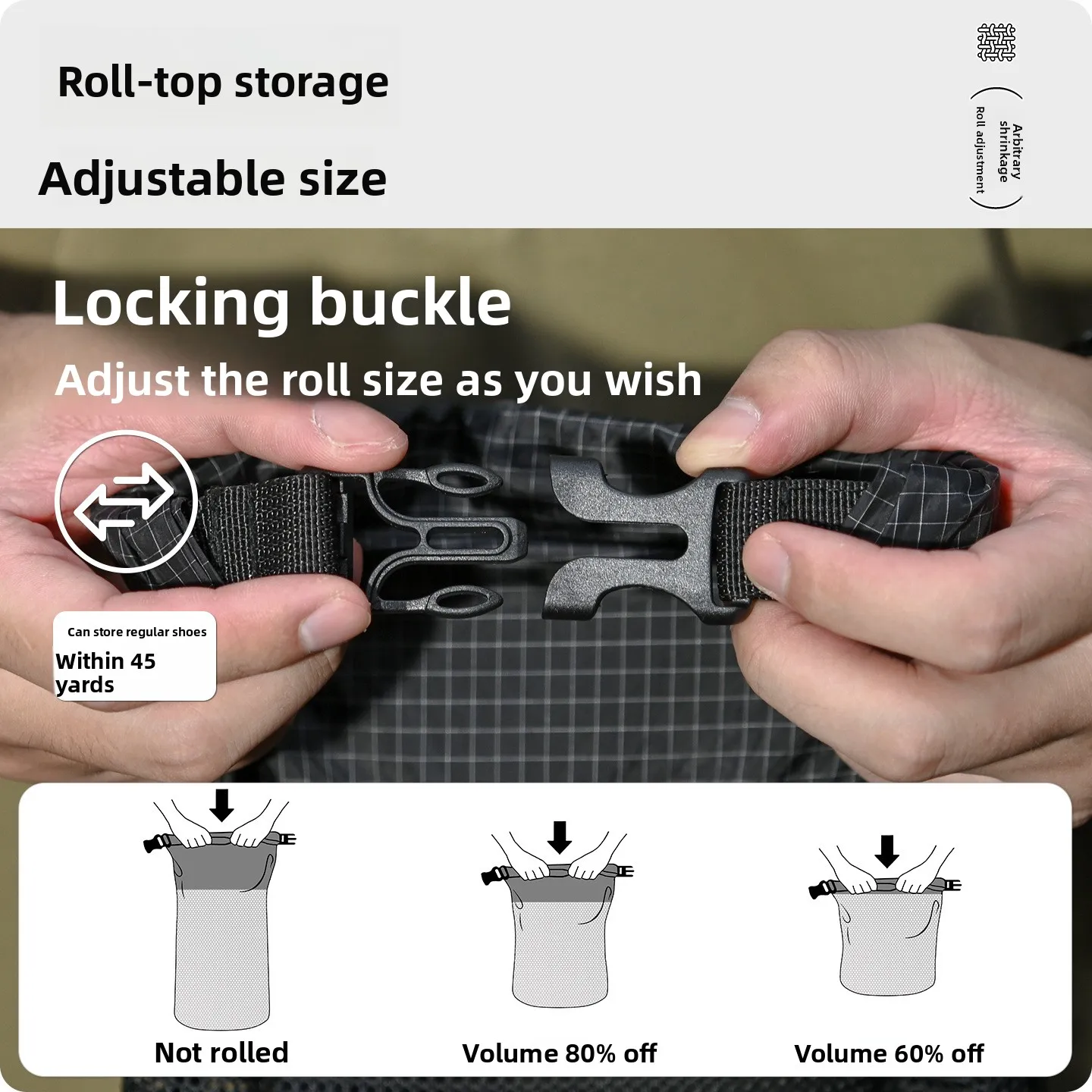 حقيبة سفر للأحذية المقاومة للماء من HIKEMAN Dyneema - حقيبة تنظيم محمولة مقاومة للغبار لملحقات الحقائب الخارجية