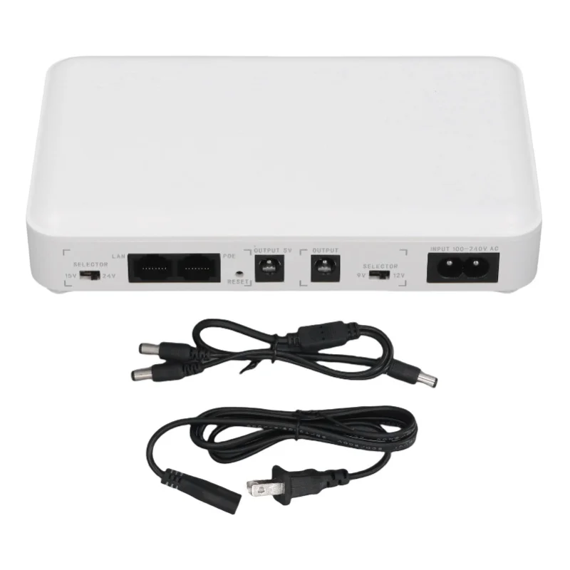 Mini UPS Battery Backup Uninterruptible Power Supply 8000mAh 5V 9V 12V POE 15V 24V Output For Router Modem US Plug