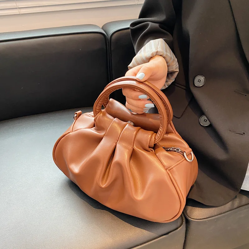 

2024 Korean women's bag fold bag retro cloud everything armpit female handbag single shoulder cross-body bag