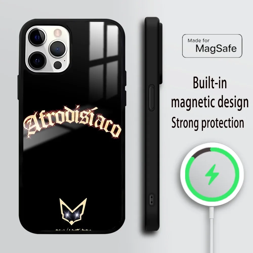 R-Rauw Alejandro Playa Saturno Phone Case For iPhone 16 15 14 13 12 11 PRO MAX PLUS Mini Magnetic wireless mirror phone case