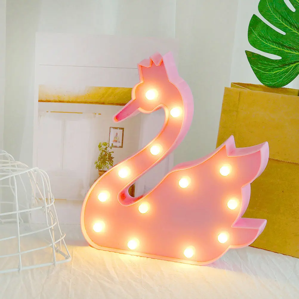 

Светодиодный ночник в форме лебедя, розовый, теплый белый свет, декоративная прикроватная лампа, мягкое свечение, декор для дома, спальни, комнаты, вечеринки, освещение