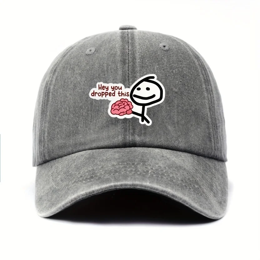 Lustige Baseballkappe mit Cartoon-Aufdruck, verstellbar für Männer und Frauen, geeignet für Sommersonnenschutz, leicht und atmungsaktiv
