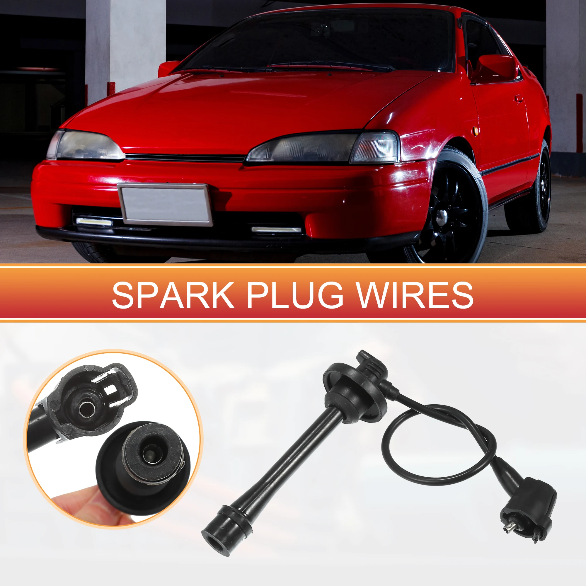 UXCELL 2 قطعة سيارة شرارة التوصيل لفائف أسلاك الإشعال لفائف تسخير كابل 5 مللي متر صالح لتويوتا باسيو تيرسل 4 Cyl 1.5L 1995-1999