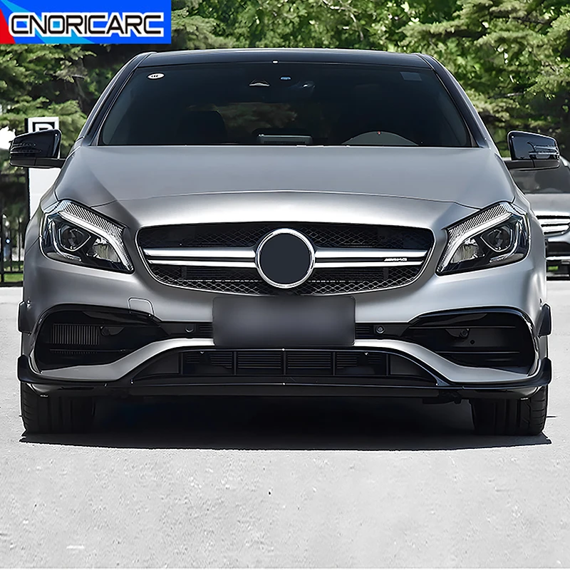 

Автомобильные аксессуары, спойлер для переднего бампера, лезвие для губ, нижняя решетка, боковая система кондиционирования воздуха для Mercedes Benz A Class W176 2016-2018 A45