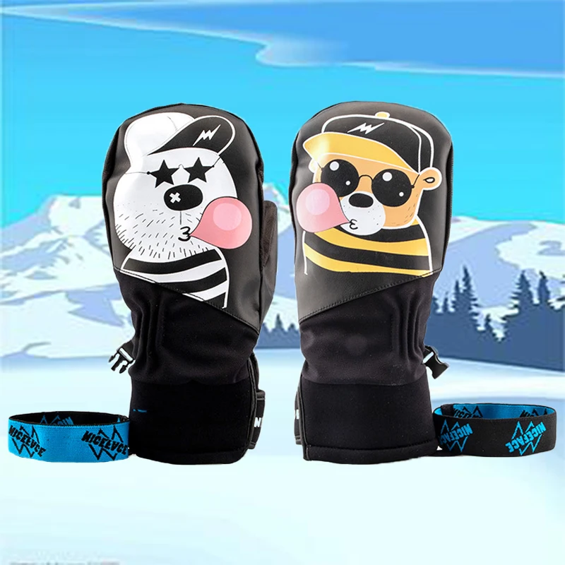 

Winter New Ski Gloves Waterproof Warm Cartoon Men Women Mittens Windproof Outdoor Sports Skiing Cycling Riding Snowboard Guantes