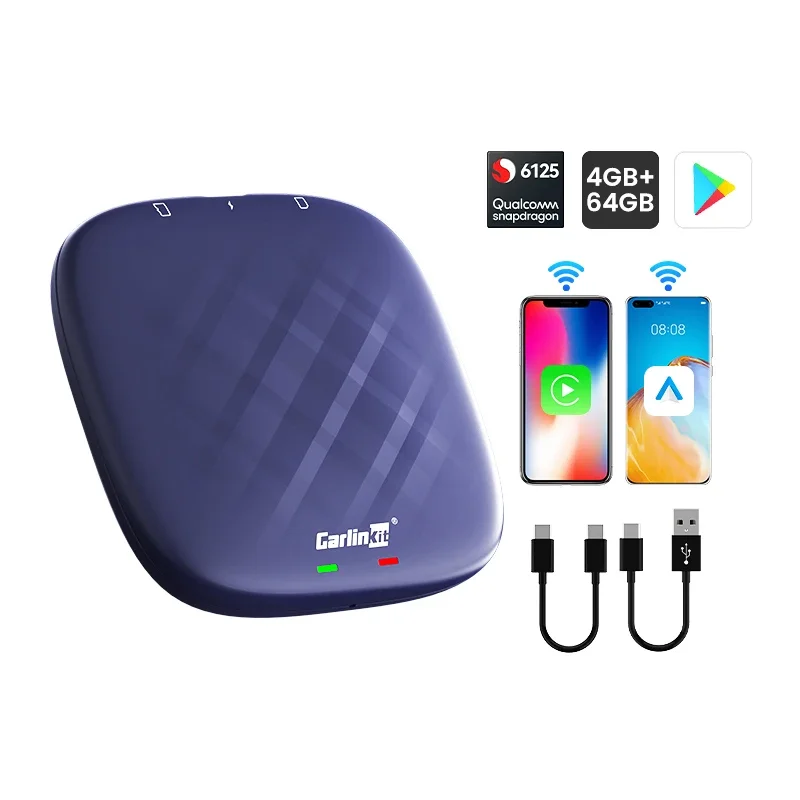 

In stock Carlink AI Box Android 13 128GB 64gb Storage Tf up to 512gb Wireless CarPlay Android Auto and Access to More Apps on Go