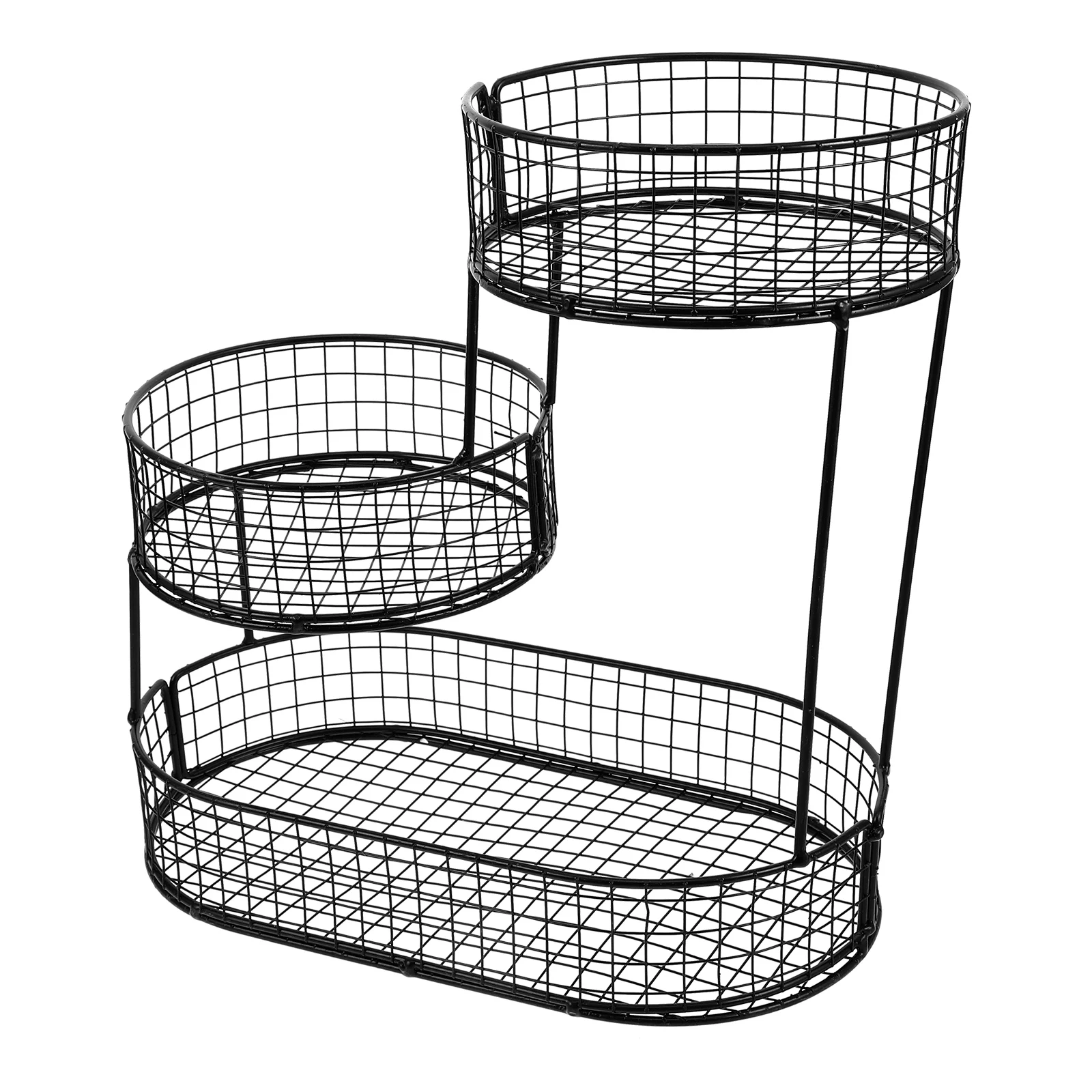 

Dried Fruit Storage Rack Vegetable Shelf Basket Snack Cart Stand Iron Kitchen Multifunctional Spacesaving Produce