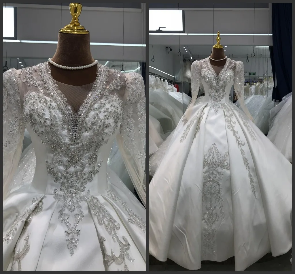 

Kisswhite Xlove Collection Customized 7-15days Ship It Out 2025 Satin Long Sleeves Bridal Wedding Dresses