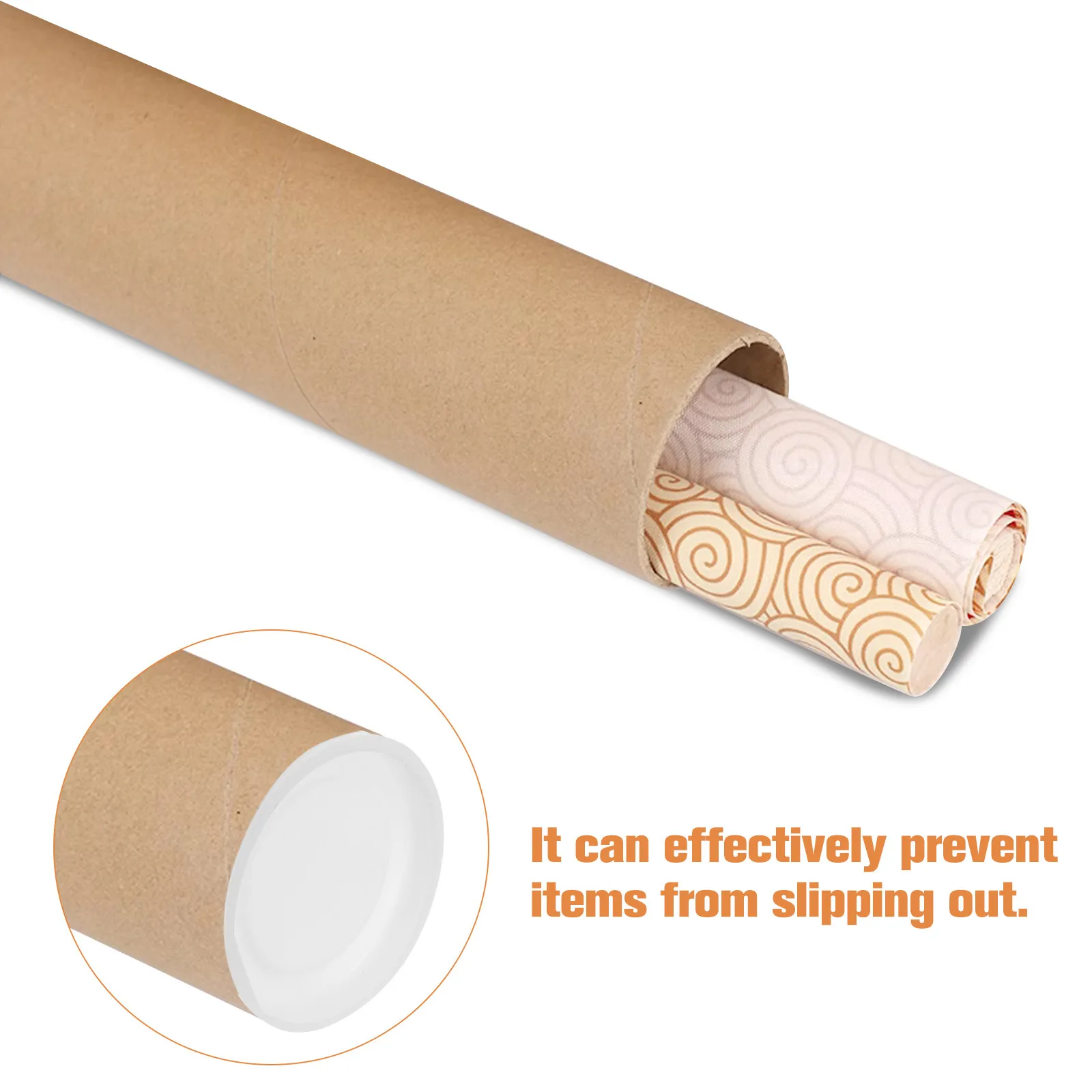 20Pcs Plastic Round End Caps Kraft Shipping Tube Cap Lid for Mailing Tubes Paper Tube Caps Protective Round Plugs view 4