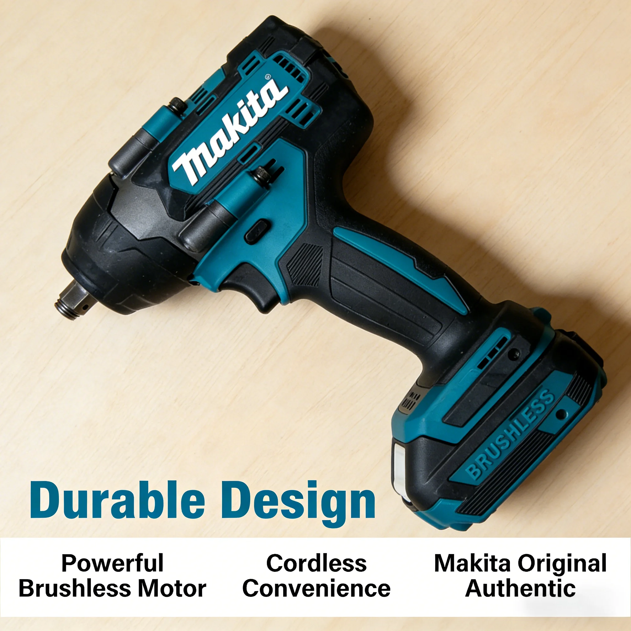 

Аккумулятор Makita 18В 6.0Ач, бесщеточный ударный гайковерт 0 DTW700, 1000 Нм, высокомоментный беспроводной электроинструмент для авторемонта