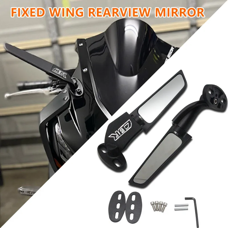 

FOR Honda CBR250R CBR300R CBR500R CBR600R CBR650R CBR650F 360 Degree Adjustable Motorcycle Fixed Wind Wing Rearview Mirror