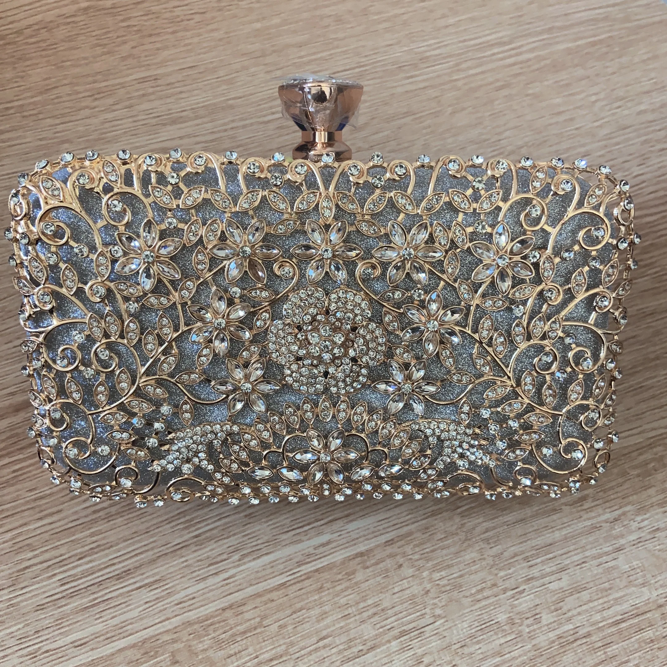 Diamond Evening Clutch Bag For Women Wedding Golden Clutch Purse Chain Shoulder Bag Small Party Handbag