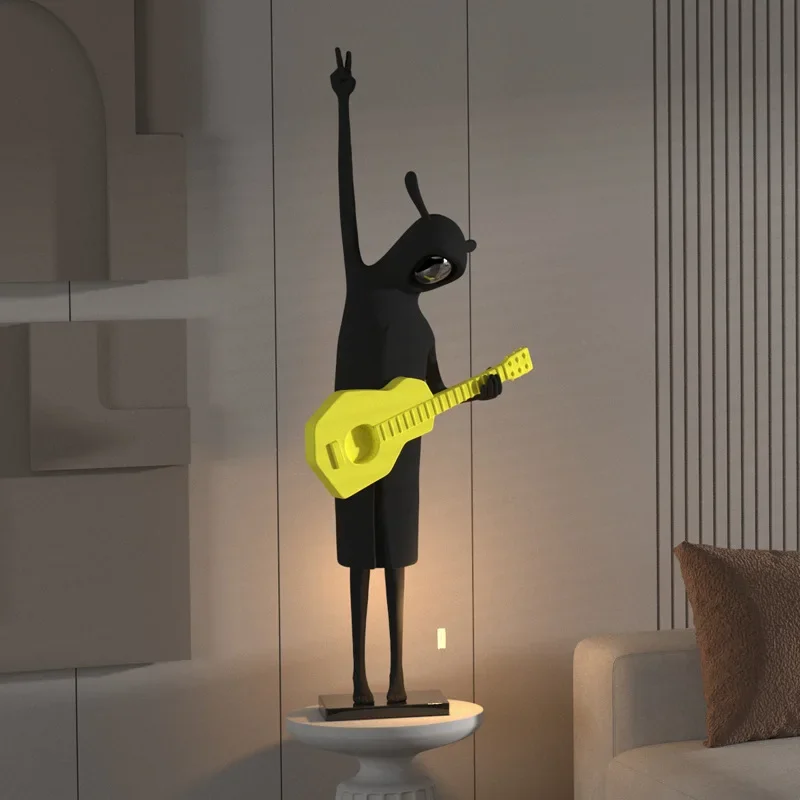 TAO Internet celebrity ornament abstract figure playing guitar villa landscape landing large sculpture jewelry