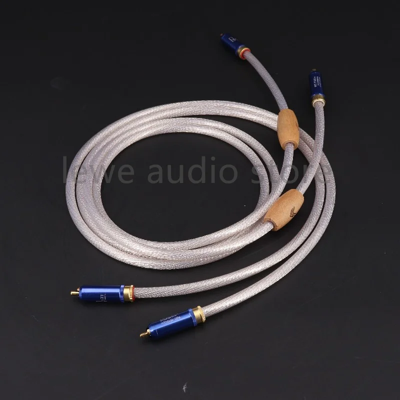 1 pair Nordost Valhalla hifi audio cable 2 to 2 RCA cable 7N Silver plated conductor