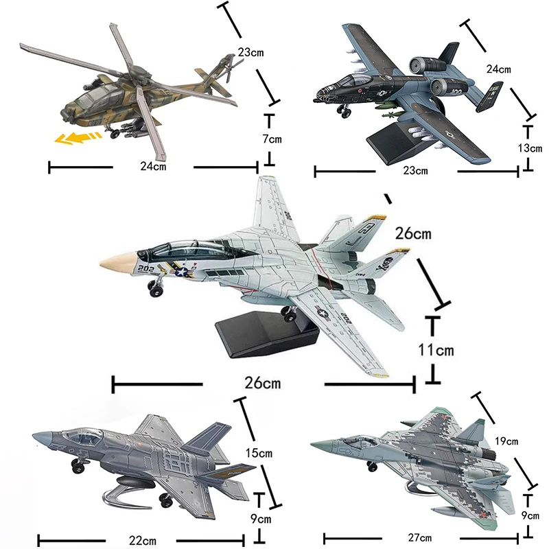 

1/72 F14 F35 Сверхзвуковой истребитель, современные военные строительные блоки AH64, оружие Apache, головоломка, сборная модель, коллекция игрушек