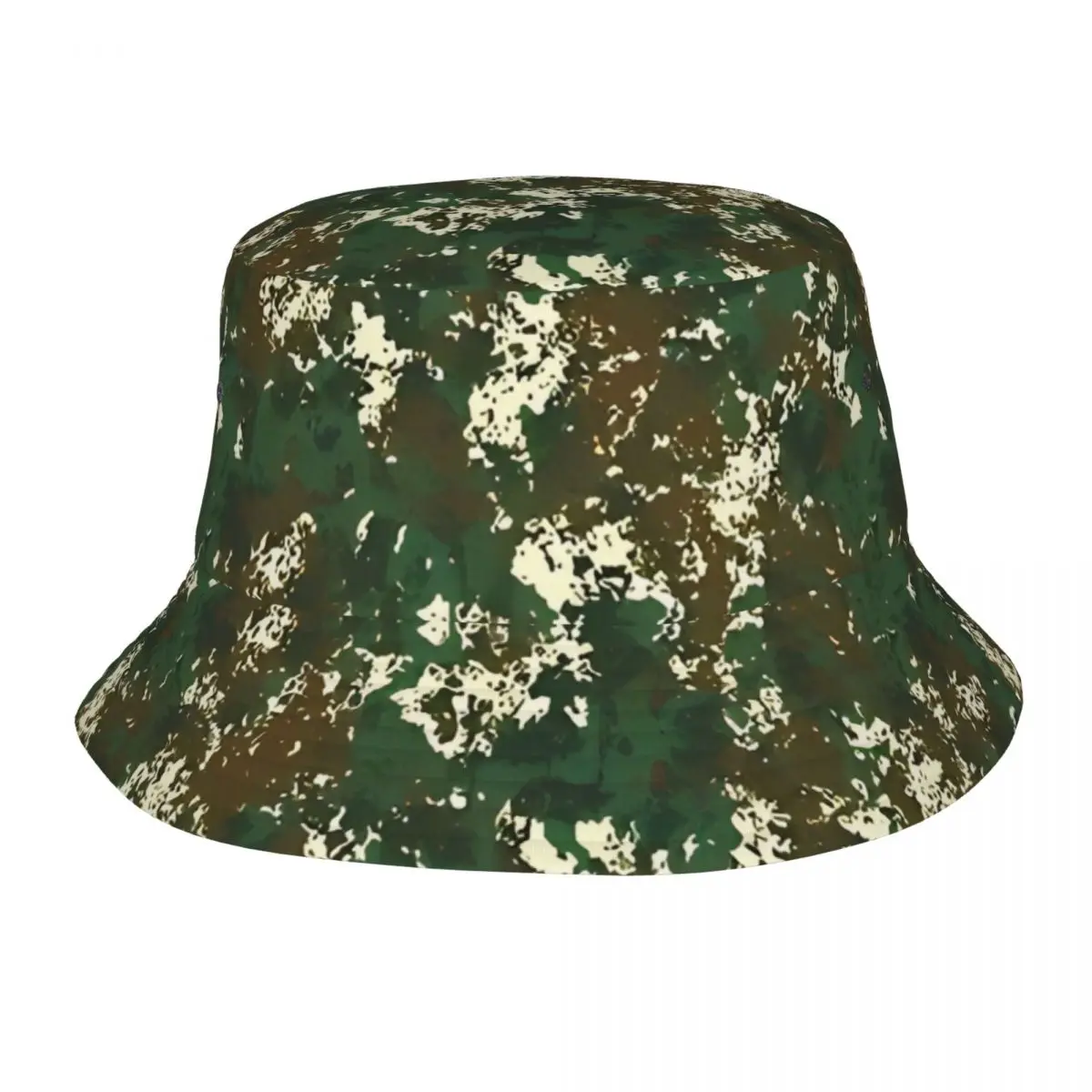 Flecktarn Taiga Camo Bucket Hats for Women Summer Vocation Camouflage Sun Hat for Camping Fishing Fisherman Caps Panama Hat