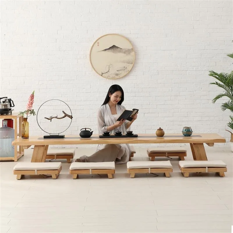 Coffee table zen low table bay window long window sill table  y